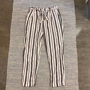 Love Tree Striped Pants with pockets